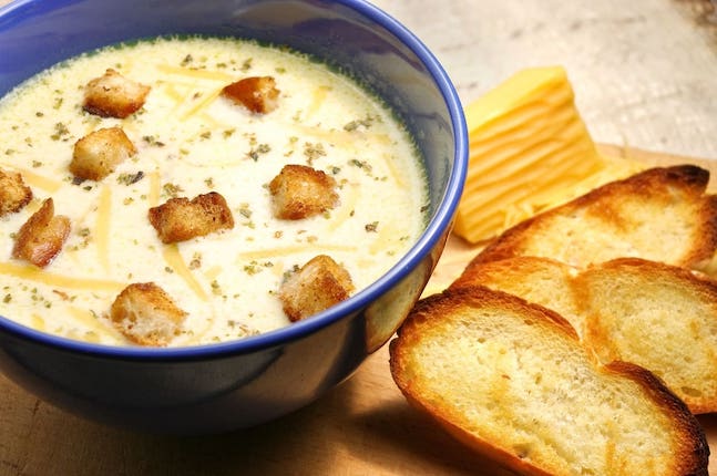 Диетические блюда сырный суп